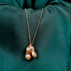 Peanut Cultured Pearl Brass Pendant