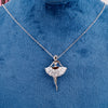 Silver plated diamond angel pendant necklaces