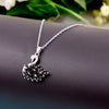 Crystal Swan Charm DiamondNecklace