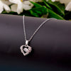 Stone Heart silver Necklace Chain