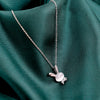 cute pearl zircon bow rabbit