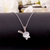 cute pearl zircon bow rabbit