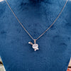 cute pearl zircon bow rabbit