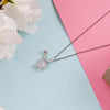 cute pearl zircon bow rabbit
