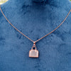 Rose Gold Layers Bag Necklace