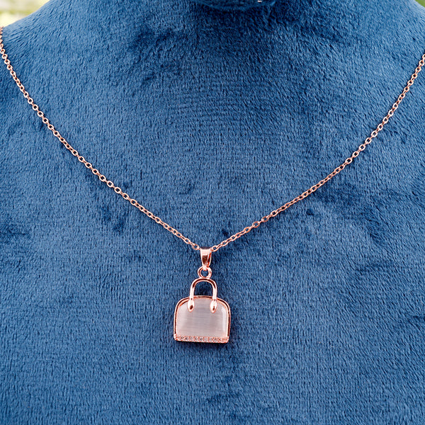 Rose Gold Layers Bag Necklace