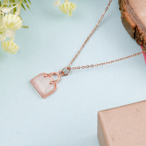 Rose Gold Layers Bag Necklace