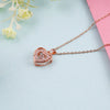Rose Gold Heart Plated Necklace