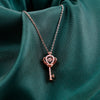 Zircon Key Rose Gold Necklace