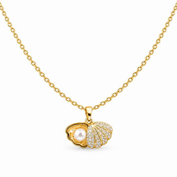 Seashell and Pearl Necklace