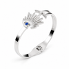 Eyelash Evil Eye Cubic Zirconia Bracelet