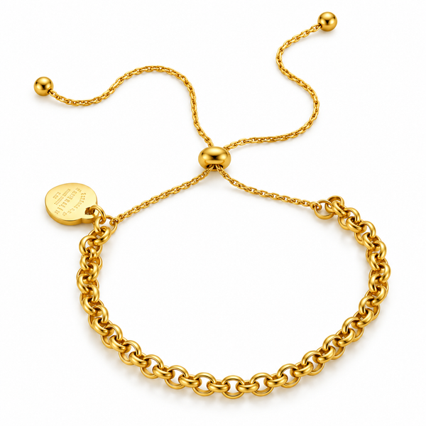 Elegant Gold Plated Bracelet With Heart
