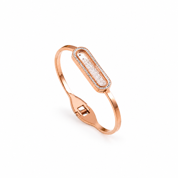 Rose Gold Plated Bracelet with Crystal