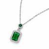 Green Crystal Pendant Necklace