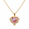 Pink Zircon Heart Necklace