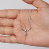 925 Silver Neclace With Pink Stone Pendent