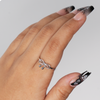 925 silver Ribbon Halo Ring