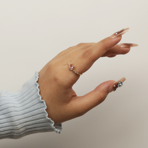 Beautiful Pink Heart Ring