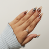 Sparkling floral gold ring