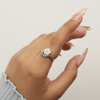 Tinkerbell Floral Princess Silver Ring