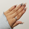 Sparkling floral ring