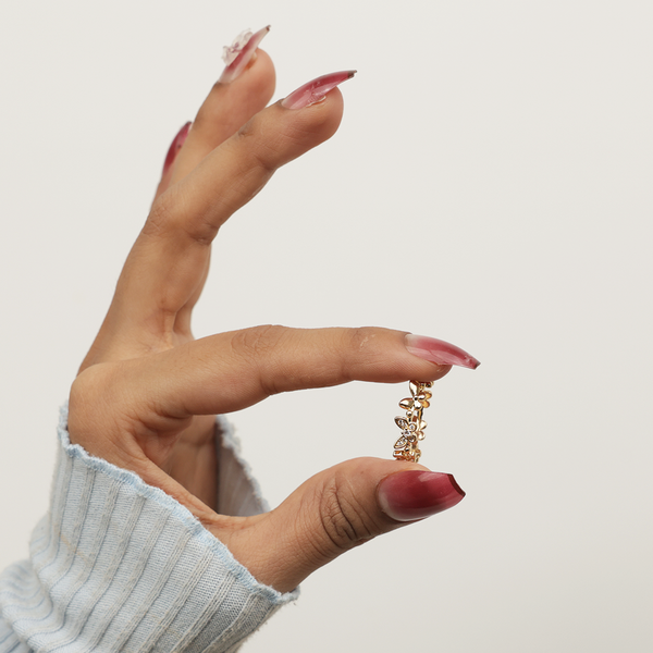 Golden Small Mini Butterfly Ring