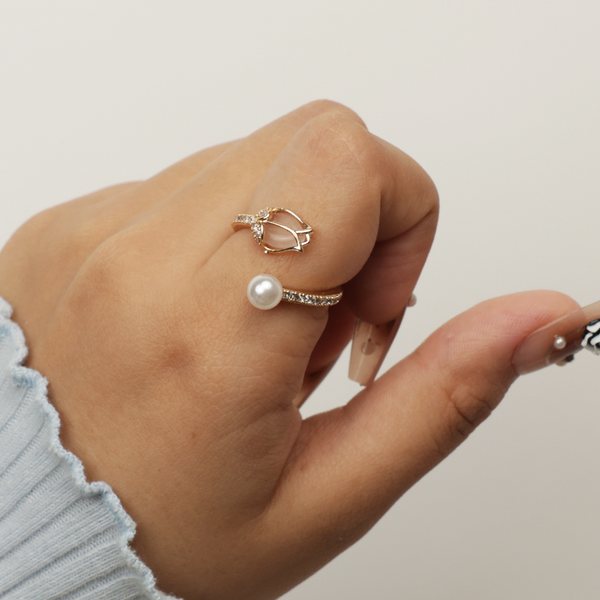 Tulip flower ring