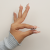 Designer Silver Zig Zag Stones Ring