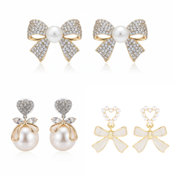 Pack Of 3 Golden Stud Earring