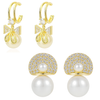 Pack Of 2 Gold Plated Pearl Earring