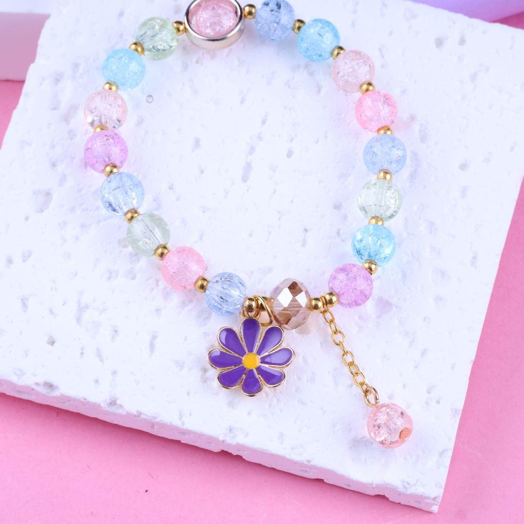 Whimsical Flower Charm Bracelet