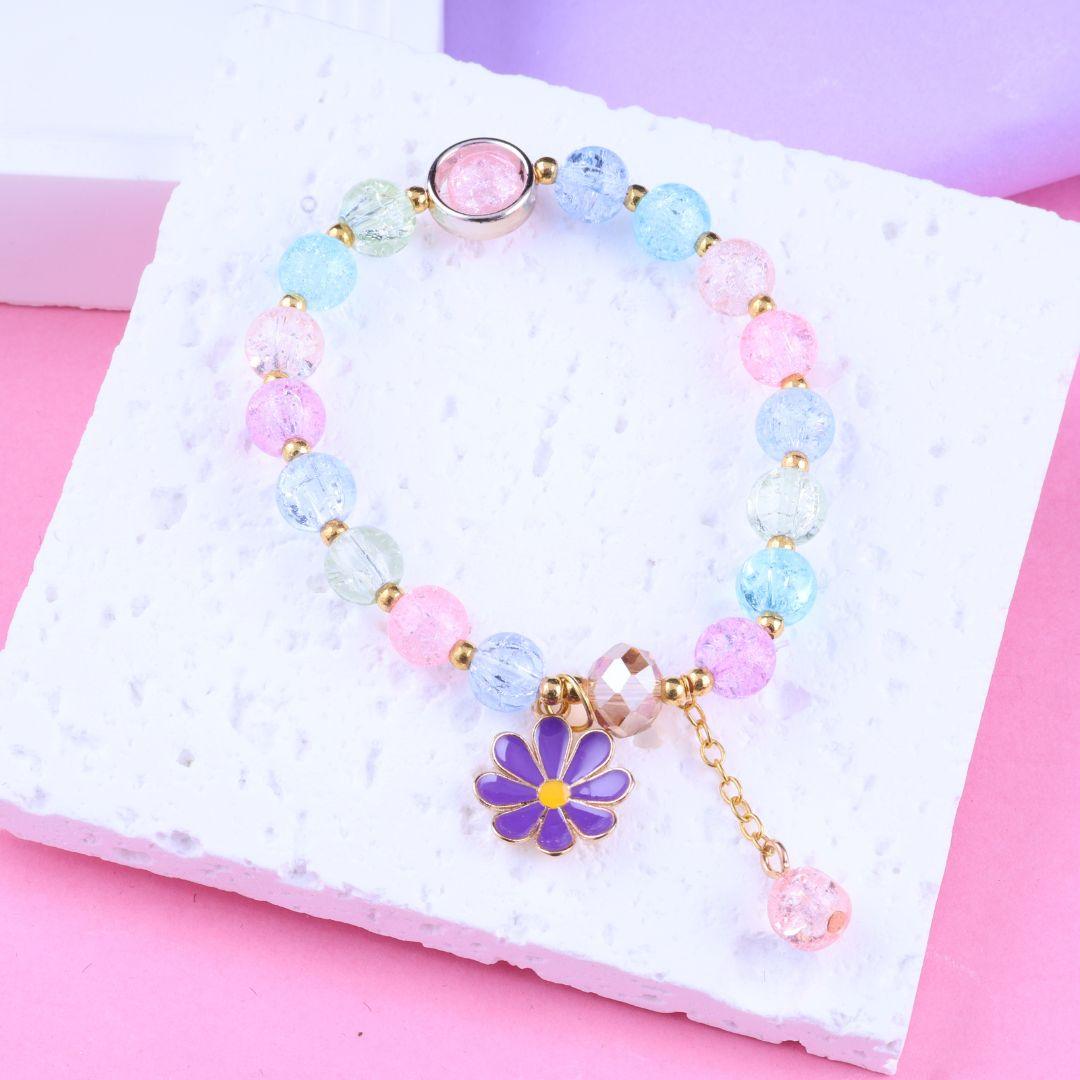 Whimsical Flower Charm Bracelet