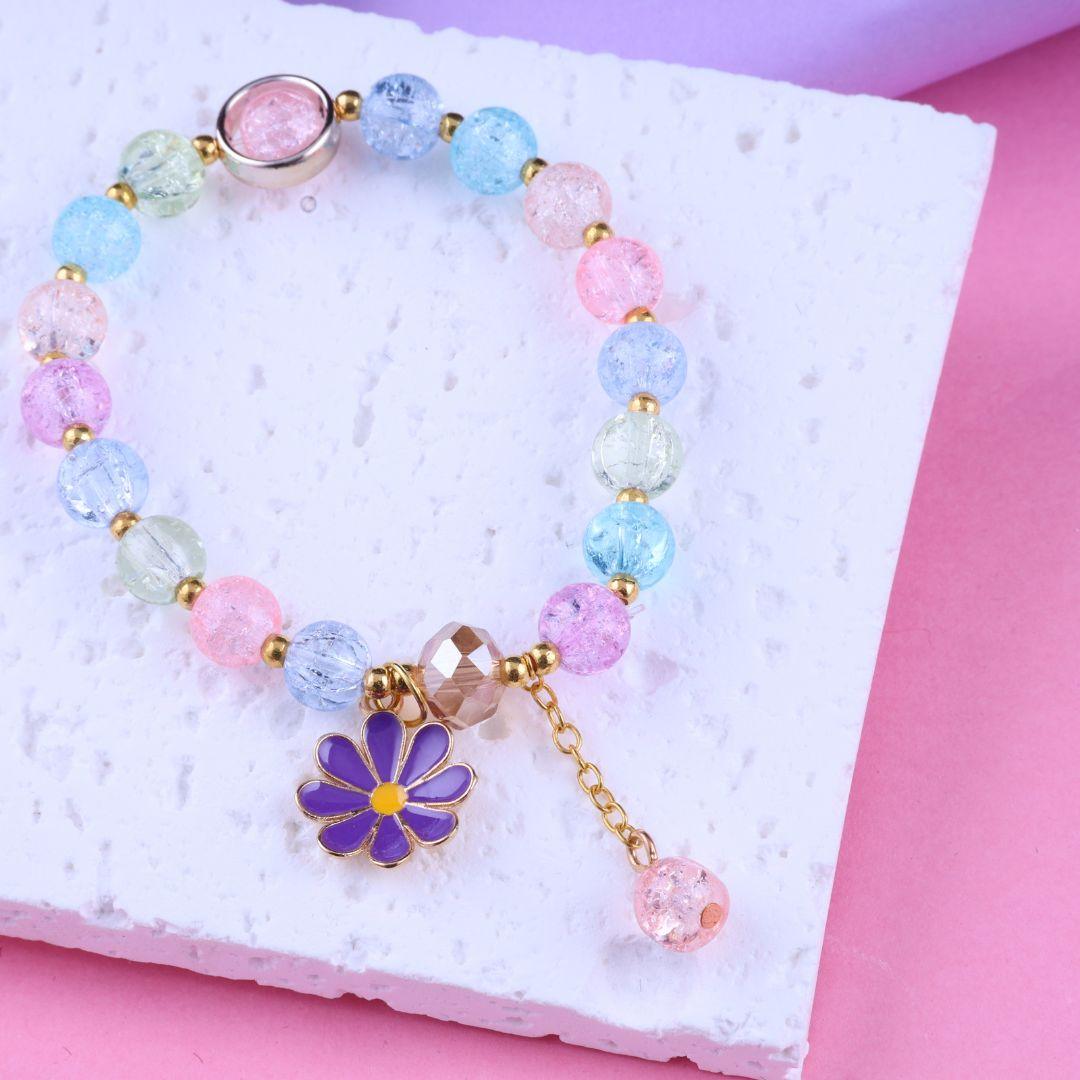 Whimsical Flower Charm Bracelet