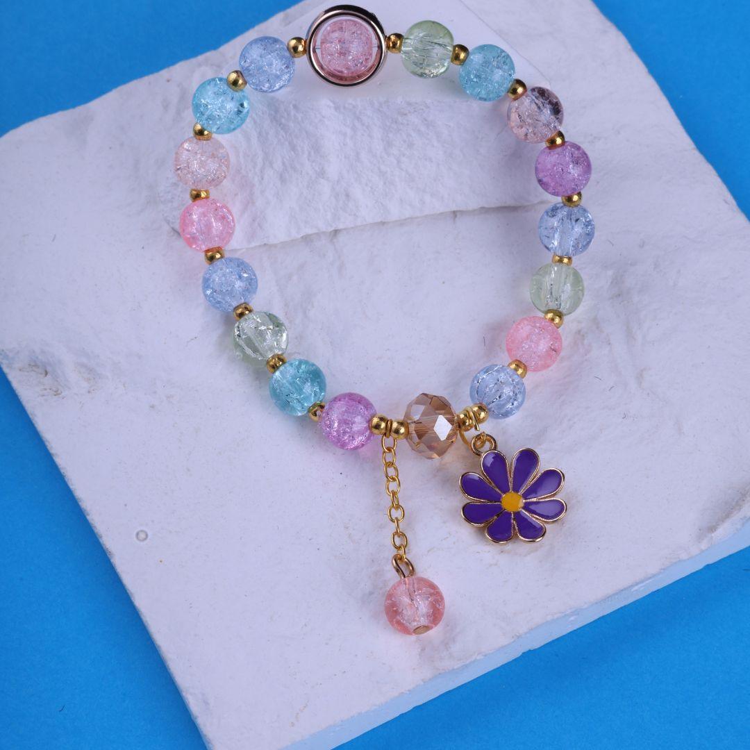 Whimsical Flower Charm Bracelet