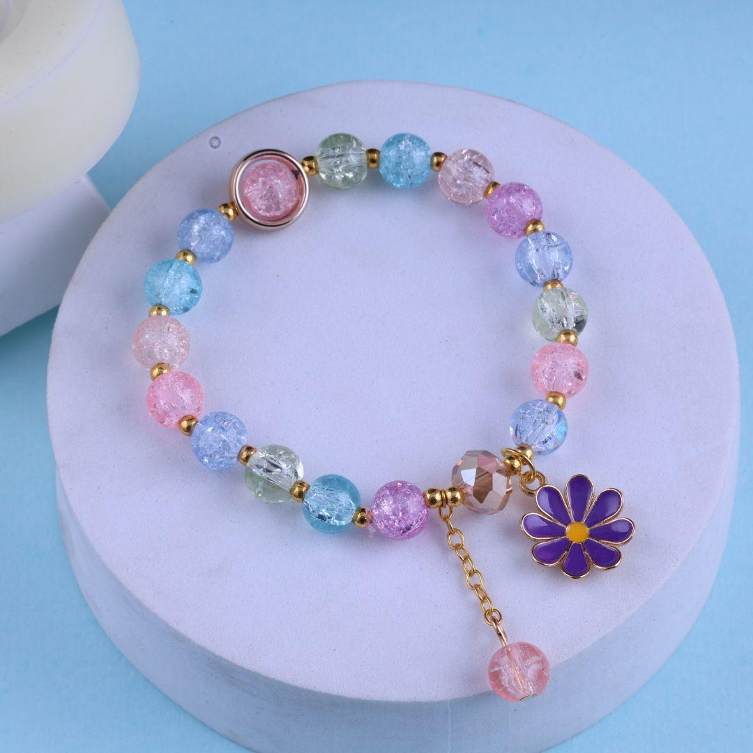 Whimsical Flower Charm Bracelet