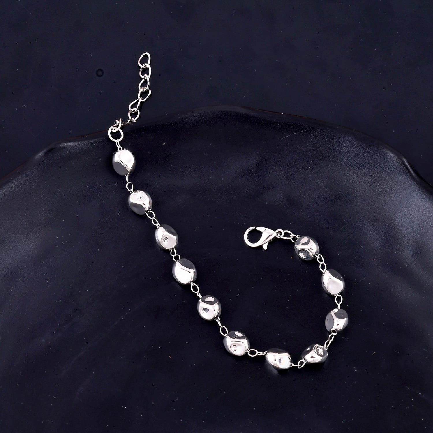 Sterling Silver Pebbles Shaped Bracelet