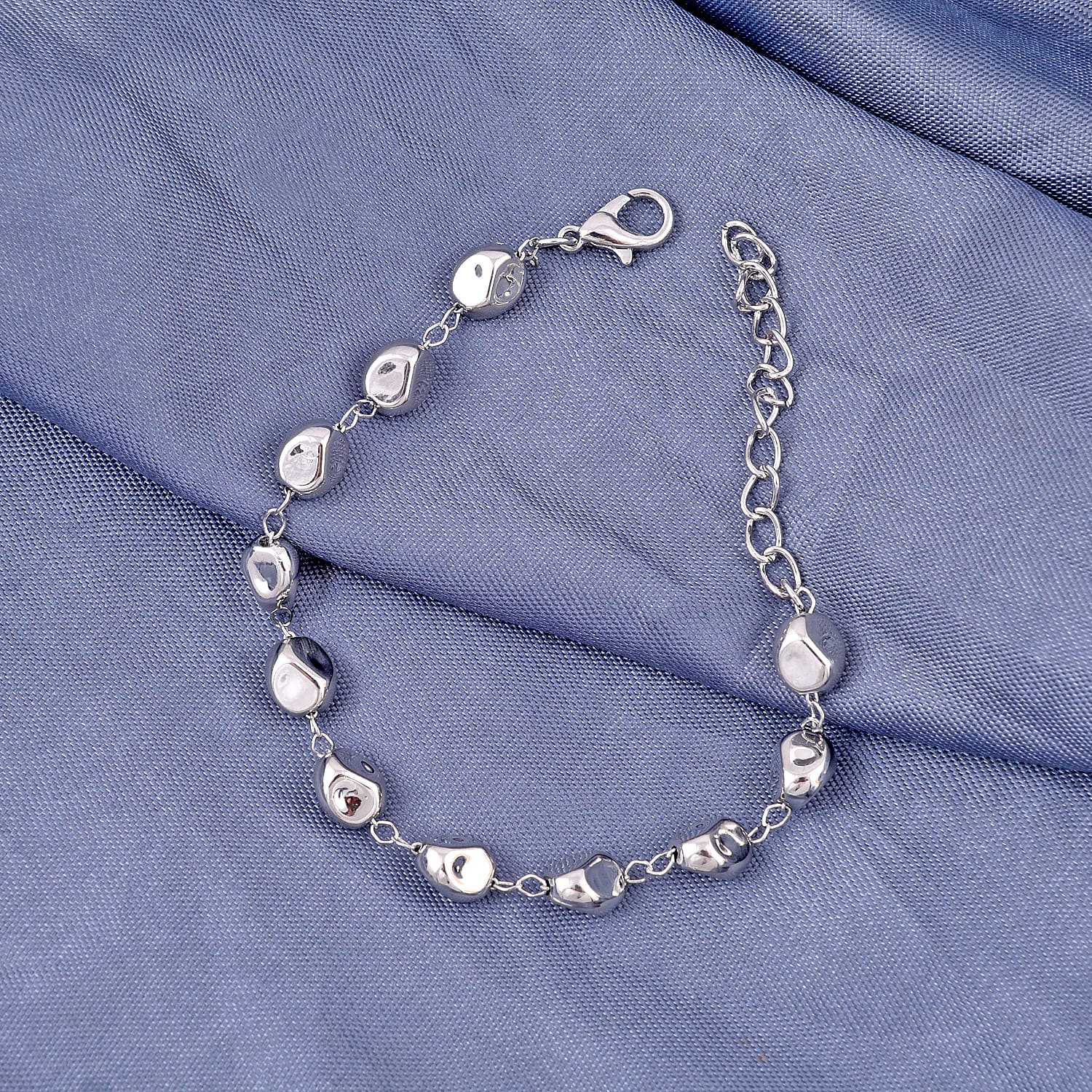 Sterling Silver Pebbles Shaped Bracelet