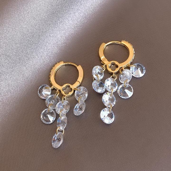 Multi Crystal Shiny Balls Earring