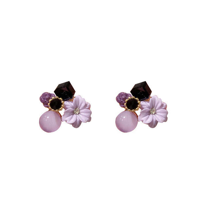 Lavender Crystal Mini Flower Stud Earring