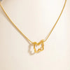 Golden chain butterfly type necklace
