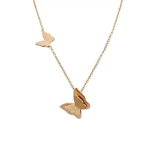 Golden Plated Shiny Butterfly necklace