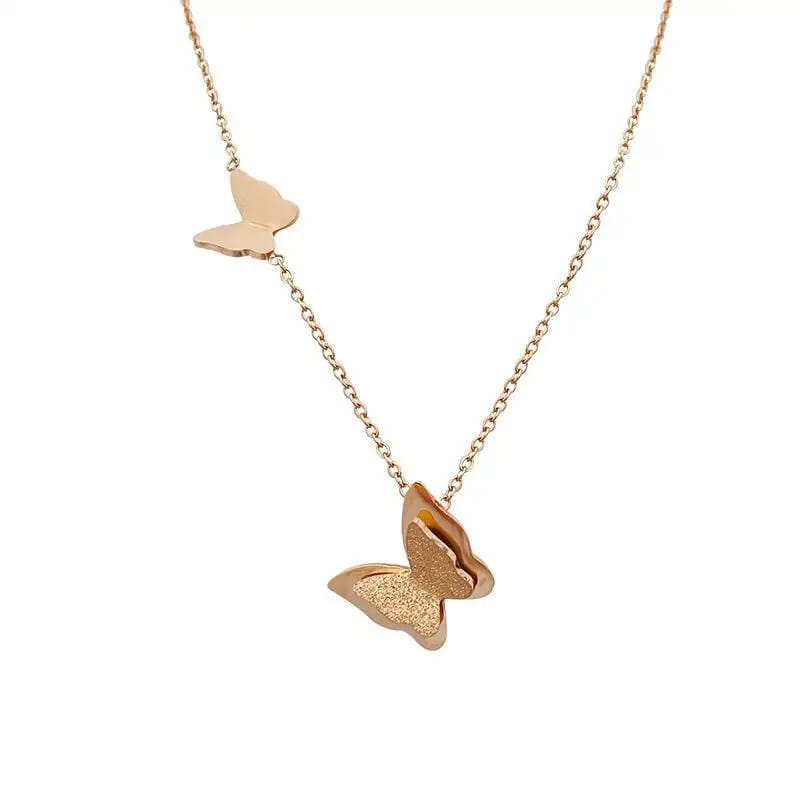 Golden Plated Shiny Clover love necklace