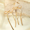 Gold Plated Bow Chain Type Long Earring