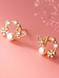 Butterfly Pearl Earring