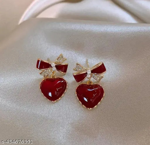 Heart Bow Earring