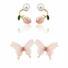 Combo Of 2 Spring Bloom Pink Tulip Earrings