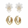 Combo Of 2 Flower & Hoop Earring