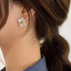Sweetheart flower stud earrings