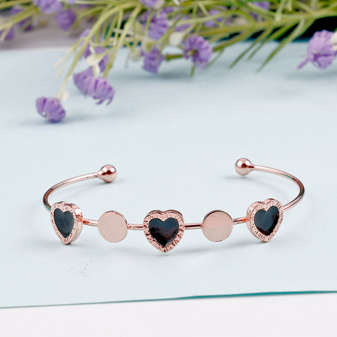 Stylish Rose Gold Heart Shape Bracelet