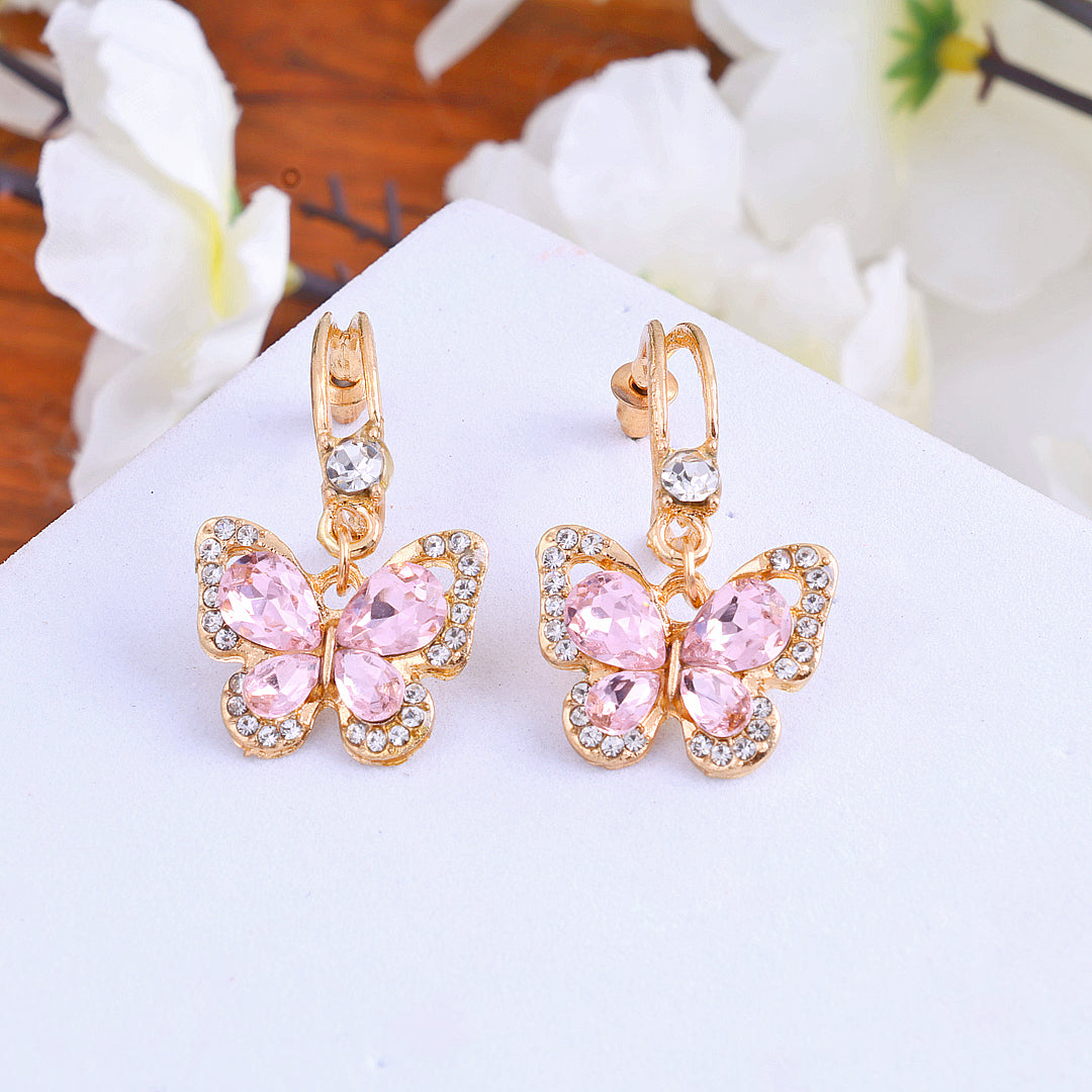 Holly Pink Butterfly Earring